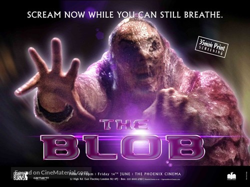 The Blob - British Re-release movie poster