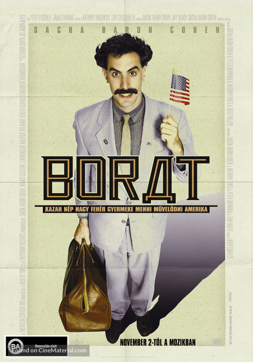 Borat: Cultural Learnings of America for Make Benefit Glorious Nation of Kazakhstan - Hungarian Movie Poster