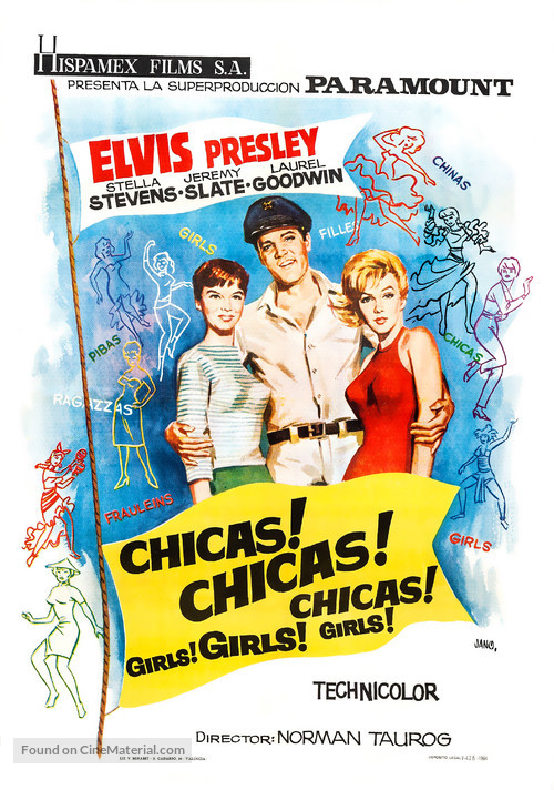 Girls! Girls! Girls! - Spanish Movie Poster