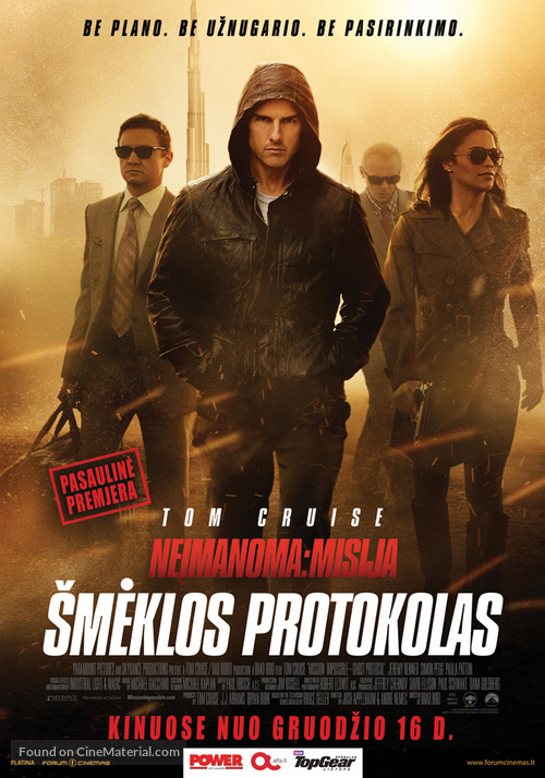 Mission: Impossible - Ghost Protocol - Lithuanian Movie Poster