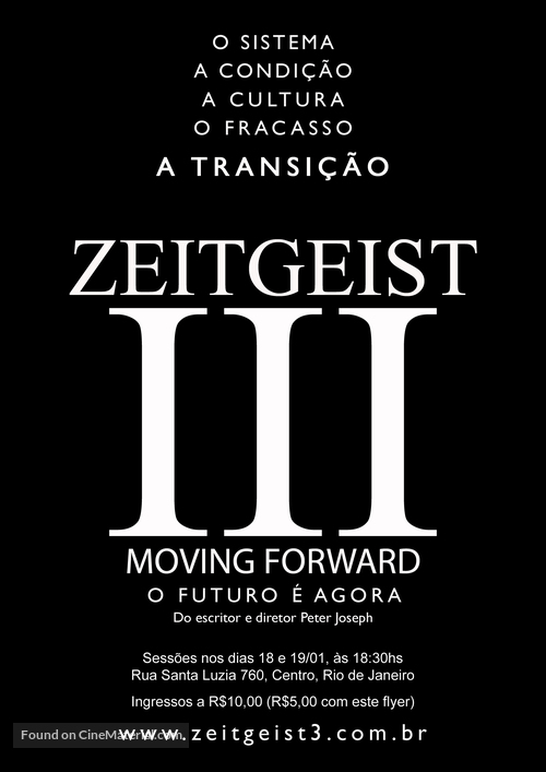 Zeitgeist: Moving Forward - Brazilian Movie Poster