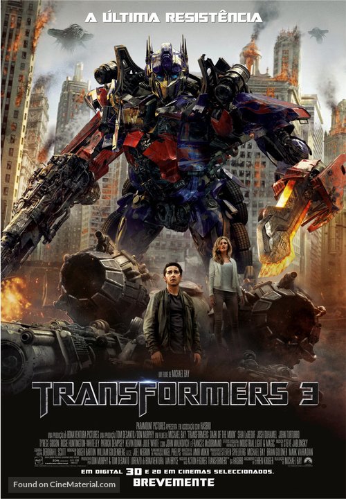 Transformers: Dark of the Moon - Portuguese Movie Poster