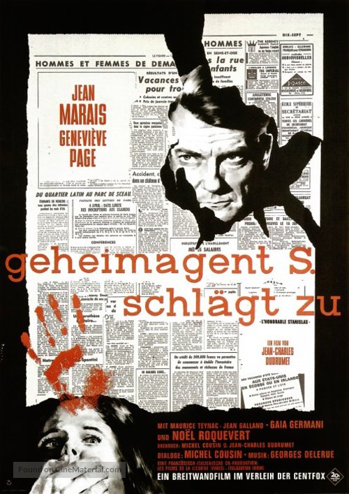 Mr. Stanislas geheim agent - German Movie Poster