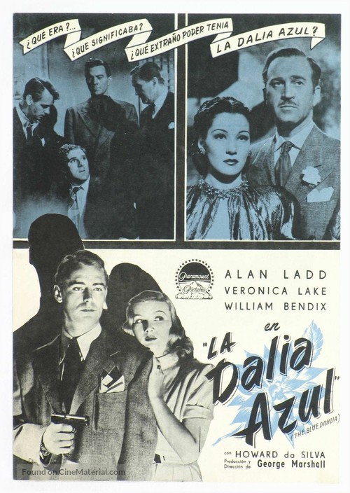 The Blue Dahlia - Spanish Movie Poster