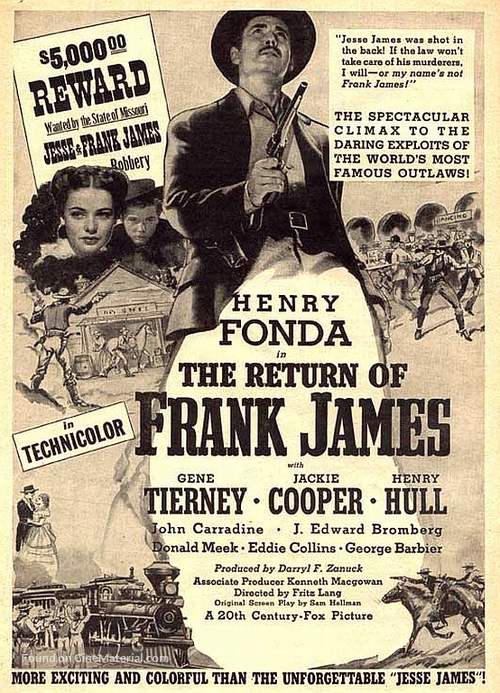 The Return of Frank James - poster