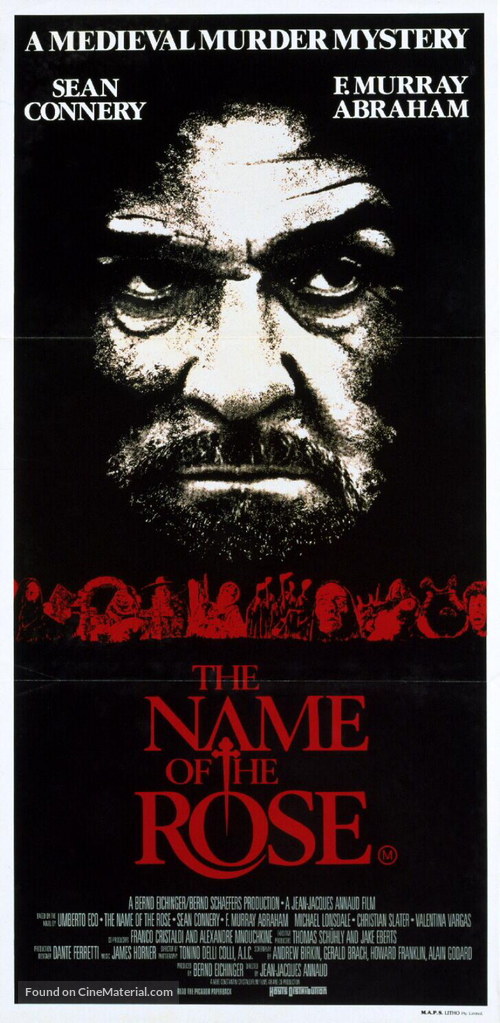 The Name of the Rose - Australian Movie Poster