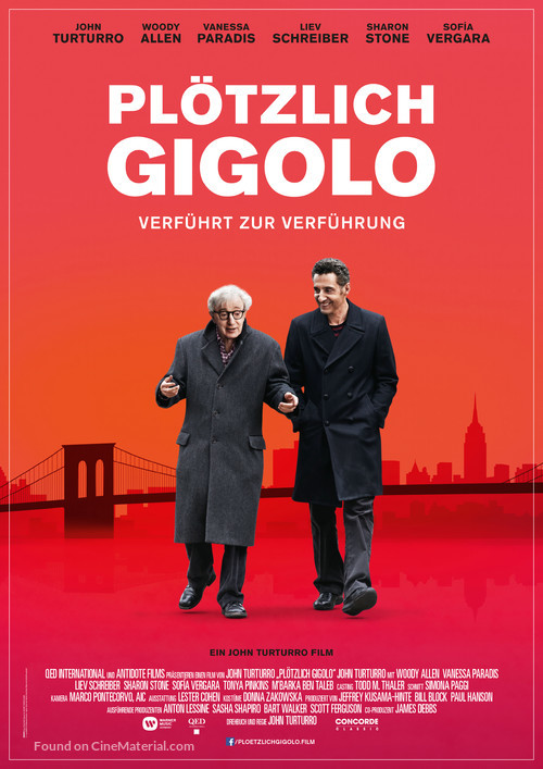 Fading Gigolo - German Movie Poster