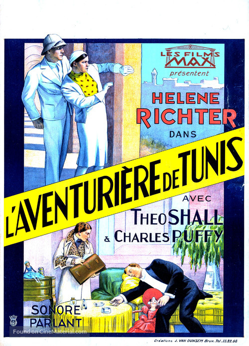 Die Abenteurerin von Tunis - Belgian Movie Poster