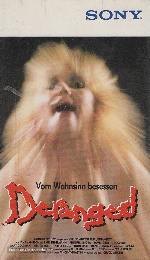 Deranged - German VHS movie cover