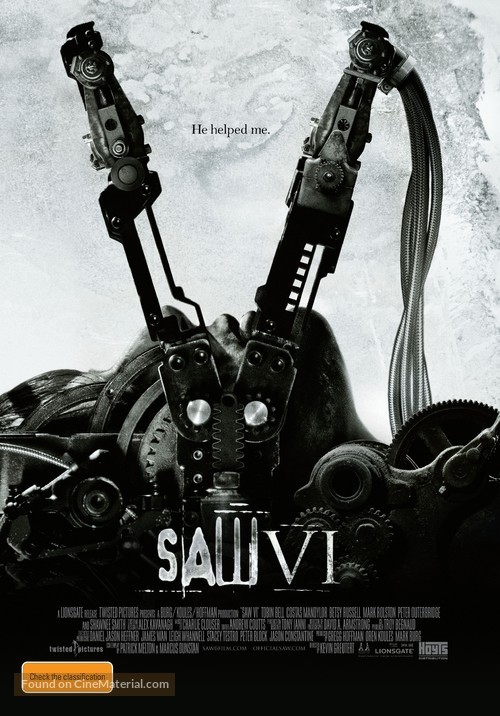 Saw VI - Australian Movie Poster