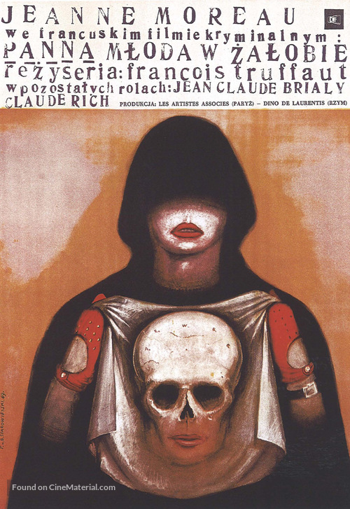 La mari&eacute;e &eacute;tait en noir - Polish Movie Poster