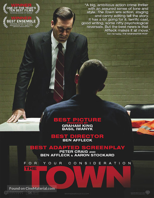 The Town - For your consideration movie poster