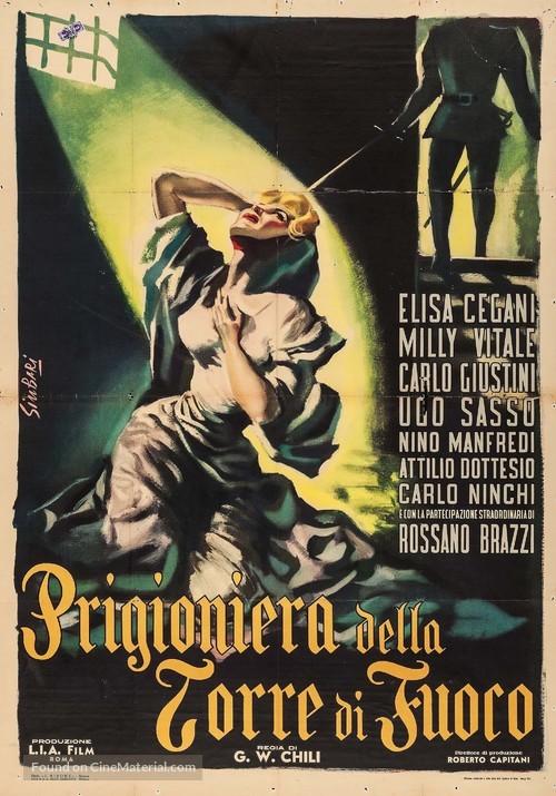 La prigioniera della torre di fuoco - Italian Movie Poster