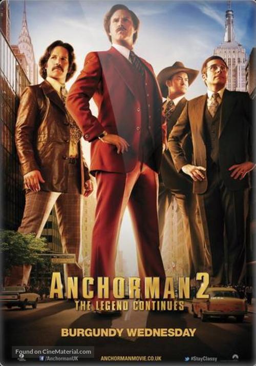 Anchorman 2: The Legend Continues - British Movie Poster