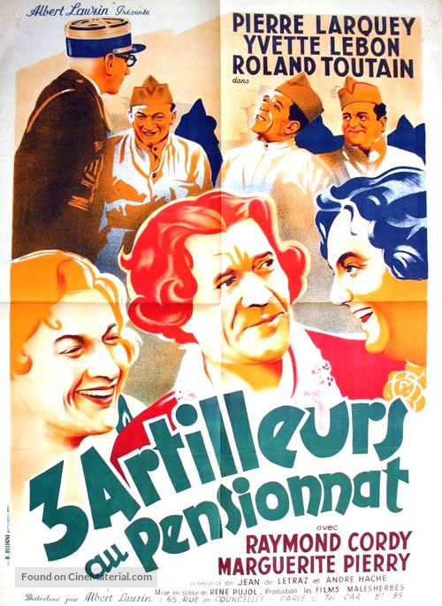 Trois artilleurs au pensionnat - French Movie Poster