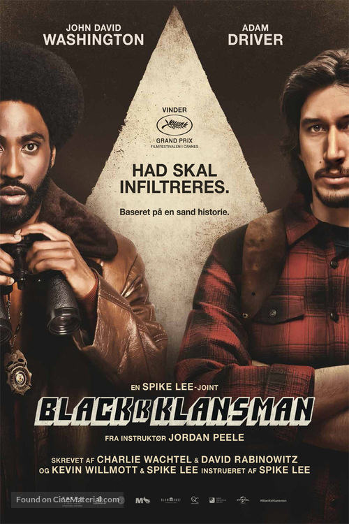 BlacKkKlansman - Danish Movie Poster