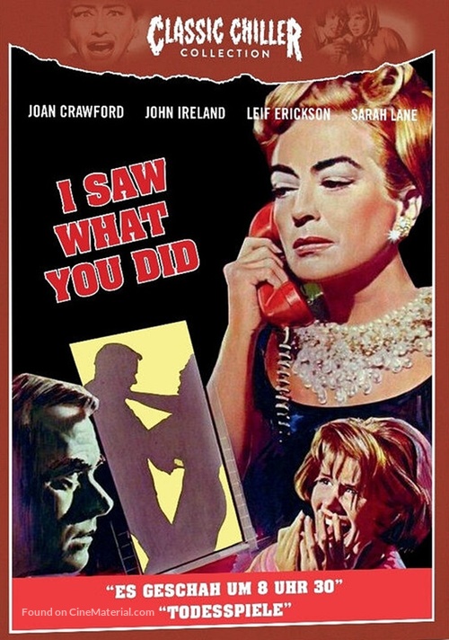 I Saw What You Did - German Blu-Ray movie cover
