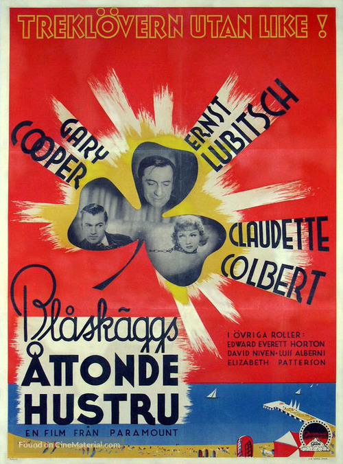 Bluebeard&#039;s Eighth Wife - Swedish Movie Poster