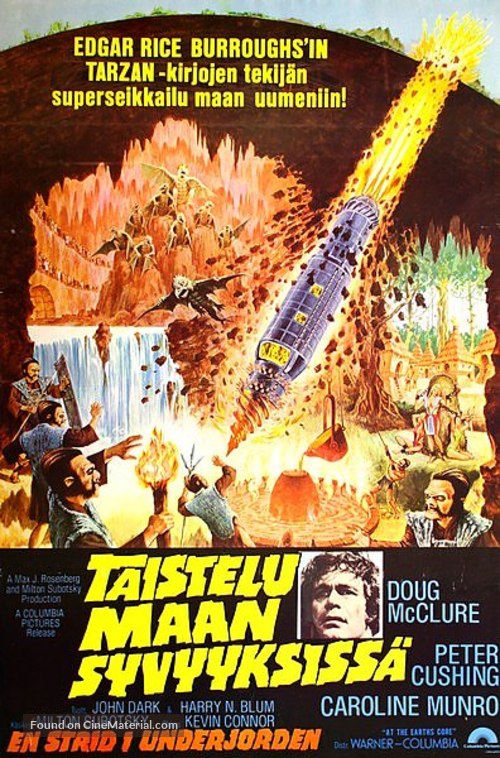 At the Earth&#039;s Core - Finnish Movie Poster
