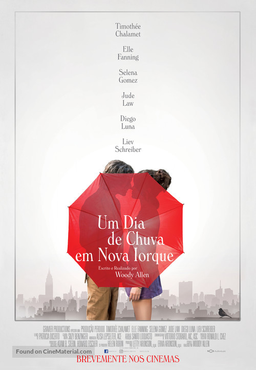 A Rainy Day in New York - Portuguese Movie Poster