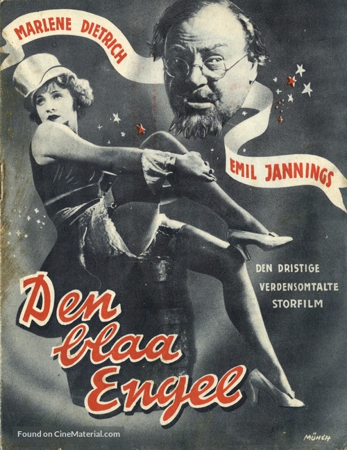 Der blaue Engel - Danish Movie Poster