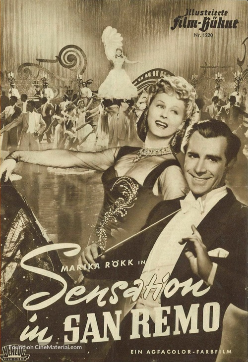 Sensation in San Remo - German poster