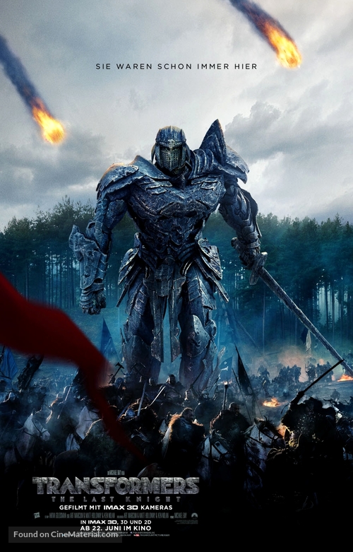 Transformers: The Last Knight - German Movie Poster