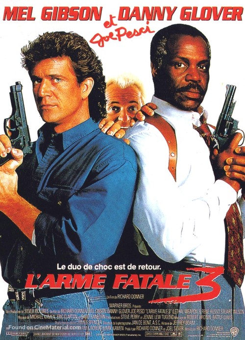 Lethal Weapon 3 - French Movie Poster