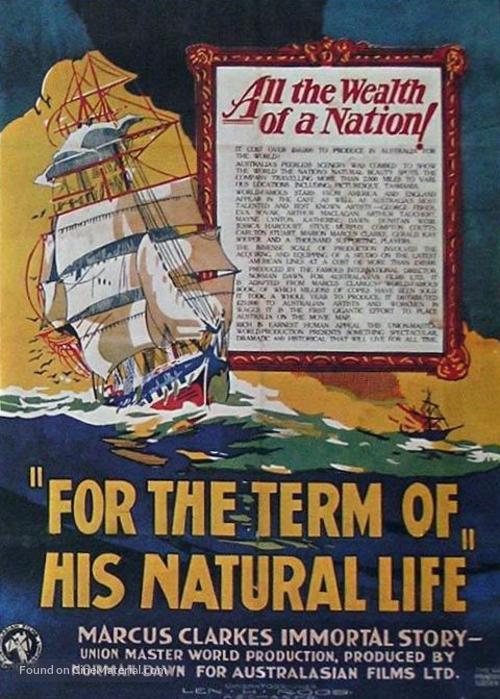 For the Term of His Natural Life - Australian Movie Poster