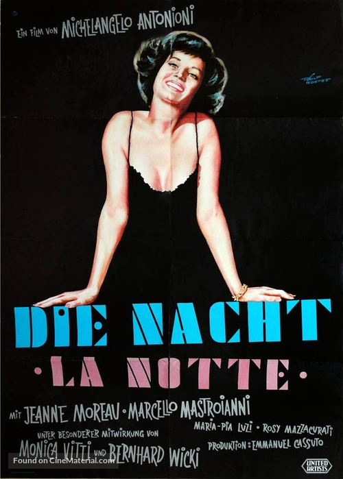 La notte - German Movie Poster