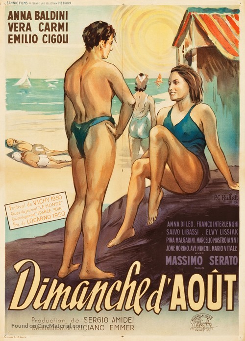 Domenica d&#039;agosto - French Movie Poster