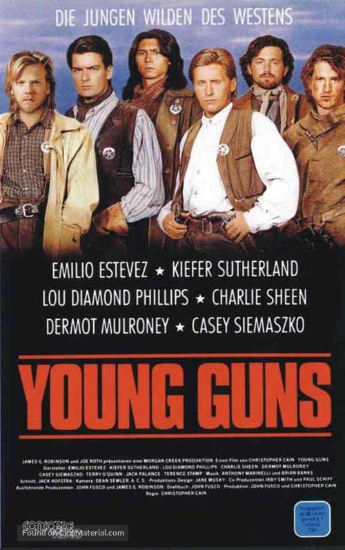 Young Guns - German VHS movie cover
