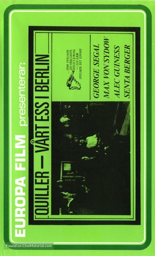The Quiller Memorandum - Norwegian VHS movie cover