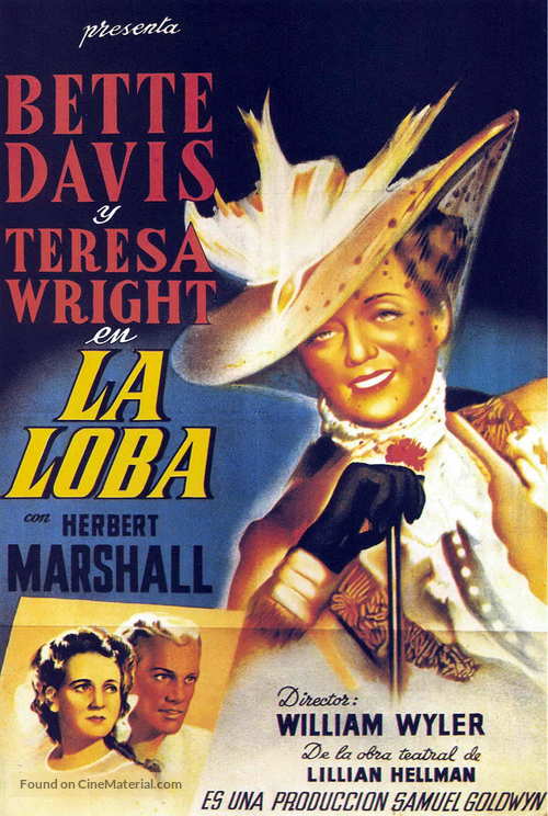 The Little Foxes - Spanish Movie Poster