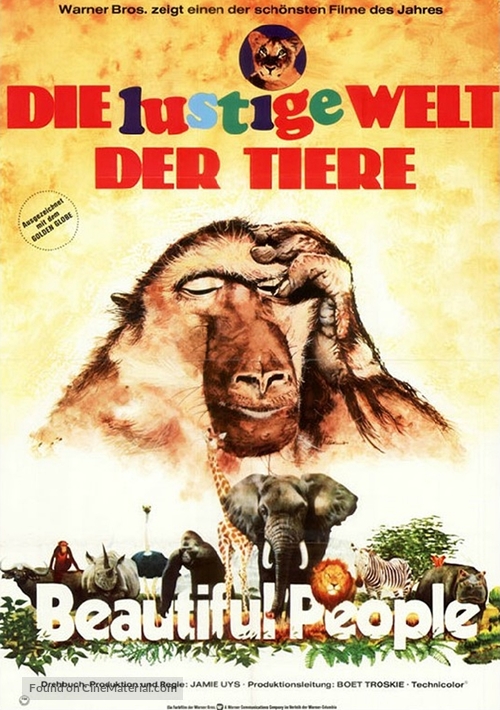 Animals Are Beautiful People (1974) German movie poster