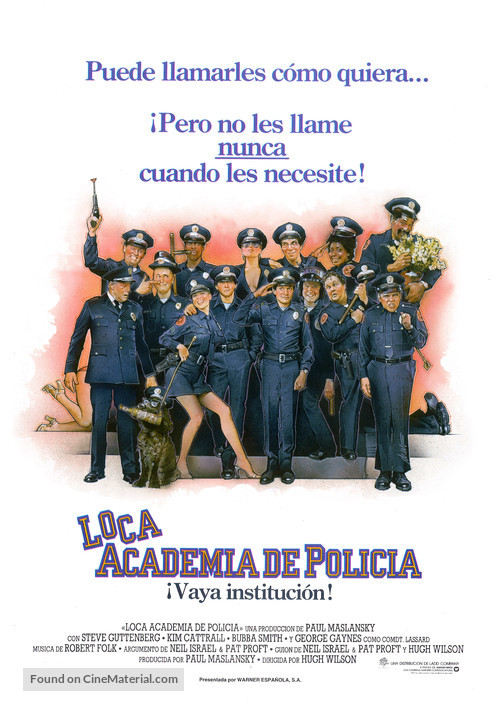 Police Academy - Spanish Movie Poster