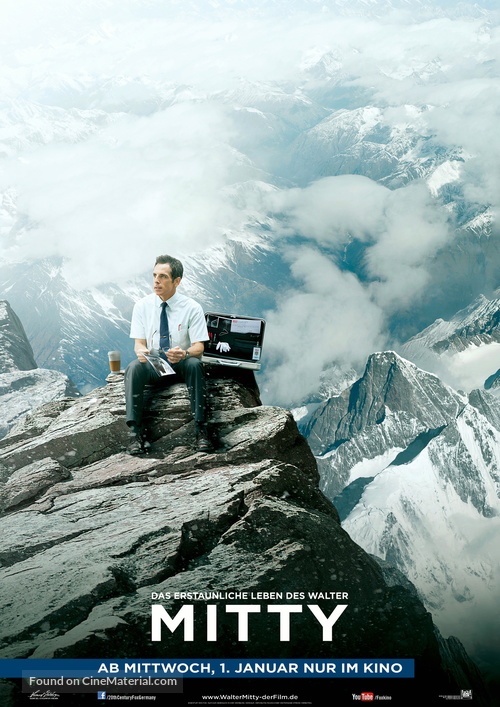 The Secret Life of Walter Mitty - German Movie Poster