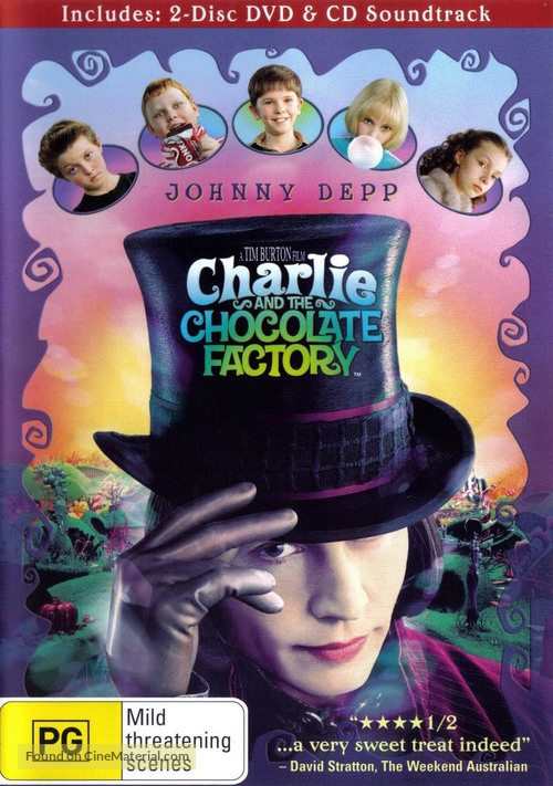 Charlie and the Chocolate Factory - Australian DVD movie cover