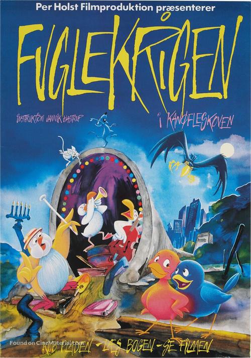 Fuglekrigen i Kan&oslash;fleskoven - Danish Movie Poster