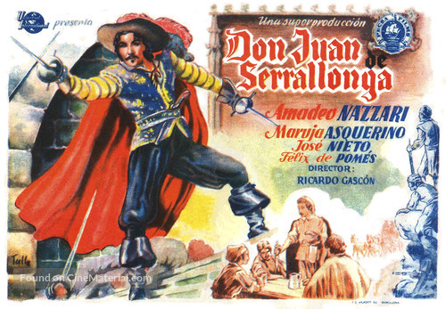 Don Juan de Serrallonga - Spanish Movie Poster