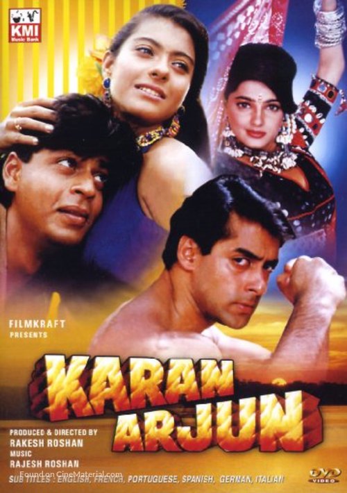 Karan Arjun (1995) Indian dvd movie cover