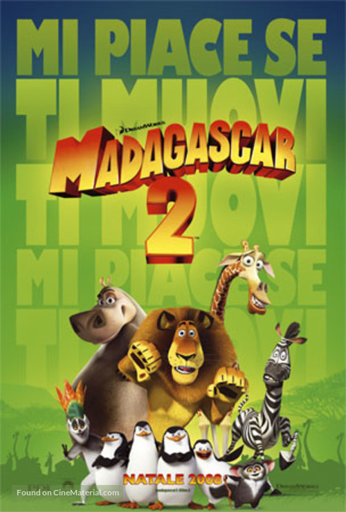 Madagascar: Escape 2 Africa - Italian Movie Poster