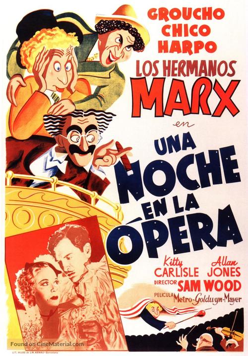 A Night at the Opera - Spanish Movie Poster