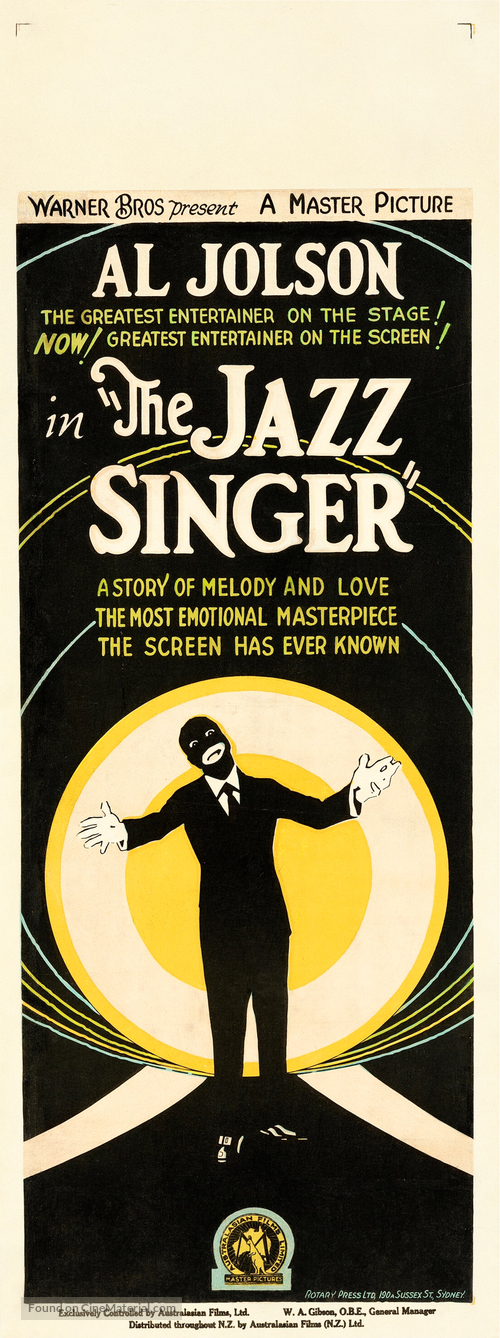 The Jazz Singer - Australian Movie Poster