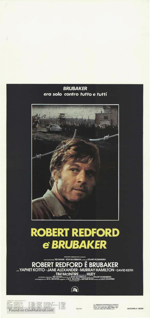 Brubaker - Italian Movie Poster