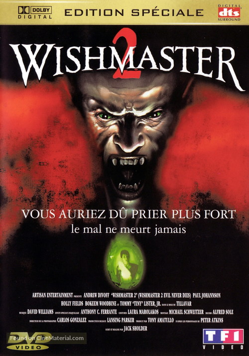 Wishmaster 2: Evil Never Dies - French DVD movie cover