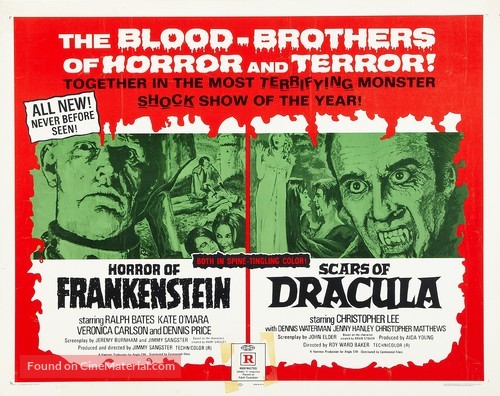 Scars of Dracula - Combo movie poster