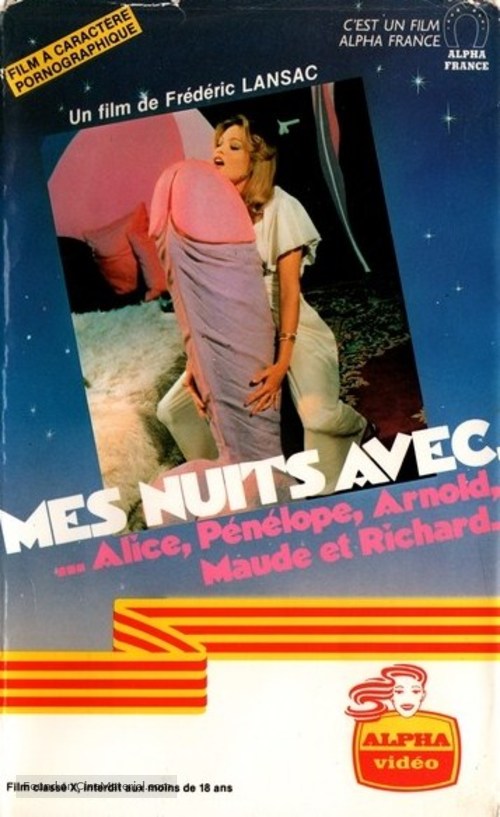 Mes nuits avec... Alice, P&eacute;n&eacute;lope, Arnold, Maud et Richard - French VHS movie cover