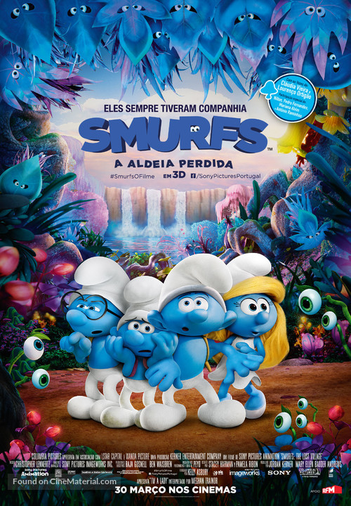 Smurfs: The Lost Village - Portuguese Movie Poster