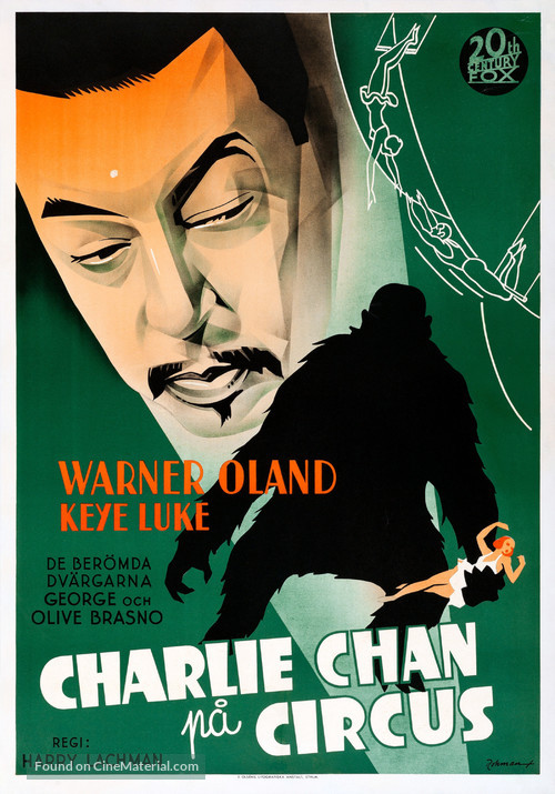 Charlie Chan at the Circus - Swedish Movie Poster